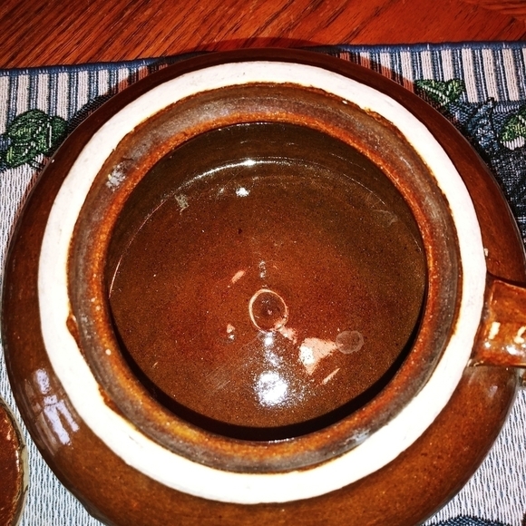 Antique Farm House Primitive Crock Bean Pot - Picture 4 of 7